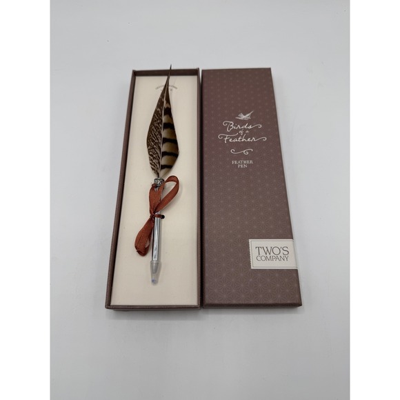 Two’s Company Other - Two's Company - Birds Of A Feather - Feather Pen in Box - Refillable